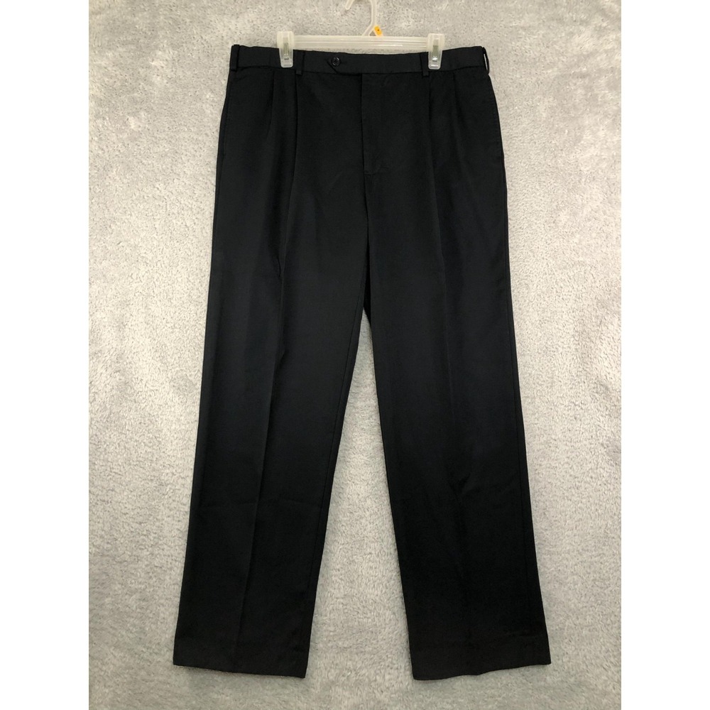Brooks Brothers Pants Mens 36x30.5 (Tag 38x34) Navy Blue Madison 100% Wool Dress